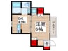 ハイツ・クオーレ 1DKの間取り