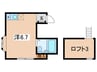 トゥインクル 1Rの間取り
