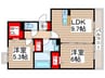 ローズガーデン　Ａ棟 2LDKの間取り