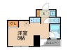 クレッシェント西早稲田 1Rの間取り