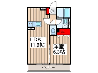 間取図 グランドソレ－ユ