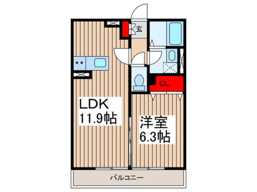 間取図 グランドソレ－ユ