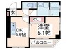 メゾンアニースティー 1DKの間取り
