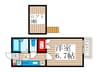 シャンブル一之江Ⅹ 1Kの間取り