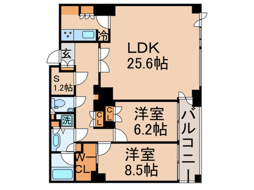 間取図 ｾﾝﾁｭﾘｰﾊﾟｰｸﾀﾜｰ(4502)