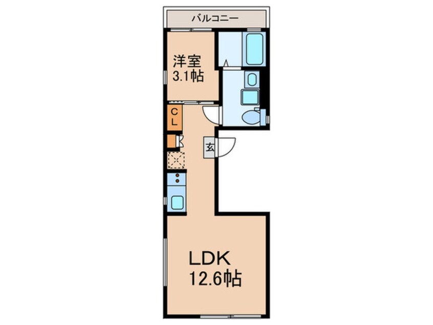 間取図 One　station　Kamata