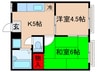 ハイツヴェルデ 2Kの間取り