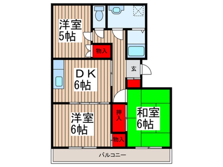 間取図 サンライズ根岸台