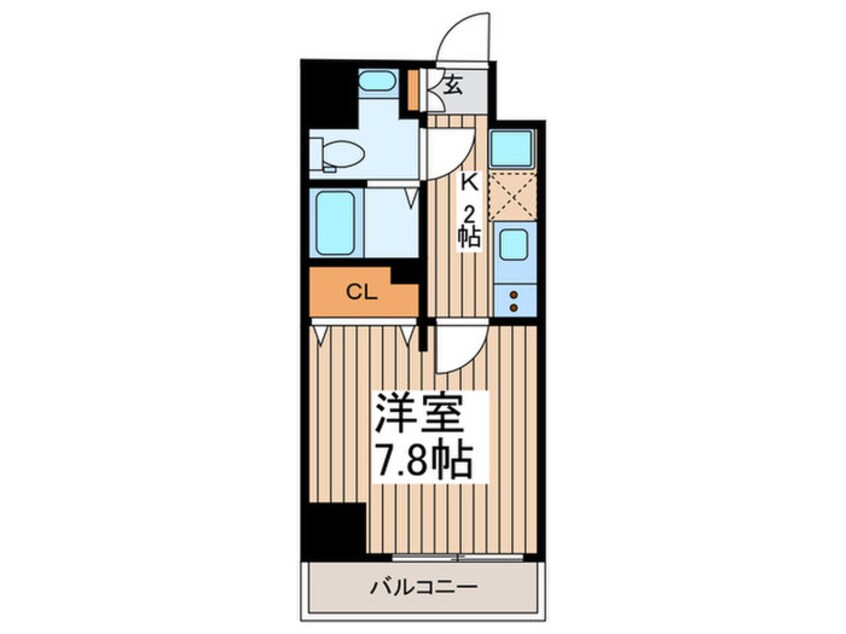 間取図 ｼﾞｪﾉｳﾞｨｱ浅草Ⅲｸﾞﾘｰﾝｳﾞｪｰﾙ