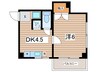 フェリシモサチ 1DKの間取り