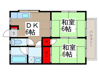 間取図 第２フラワ－ハイツ