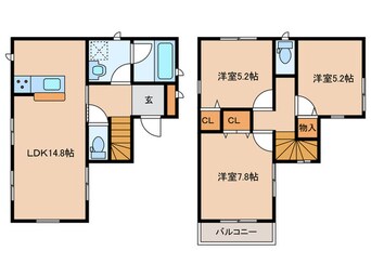 間取図 Kｏｌｅｔ昭島♯０５