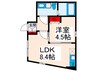 ルオーレ田端 1LDKの間取り
