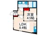ルオーレ田端 1LDKの間取り