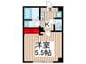 Ｂ ２ｎｄ蕨 1Kの間取り