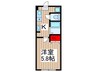 Ｂ ２ｎｄ蕨 1Kの間取り