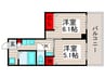 鹿浜マンション 2Kの間取り