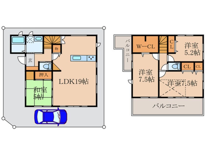 間取図 関町南3丁目貸家