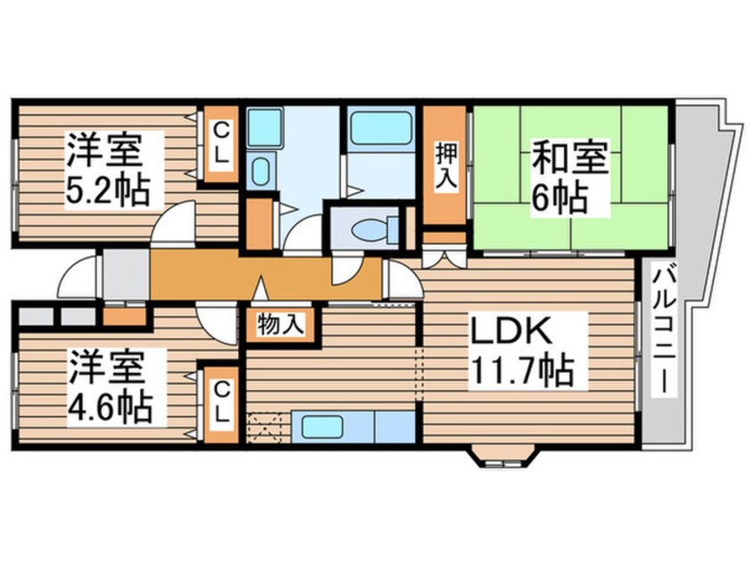 間取図 メゾン・ド・ベ－ル早稲田Ⅲ