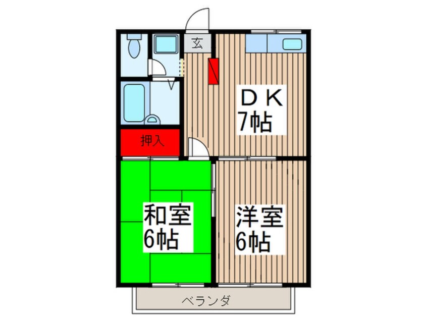 間取図 エステ－トピア島村Ⅰ