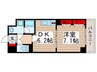 グレイスヴィラ 1DKの間取り