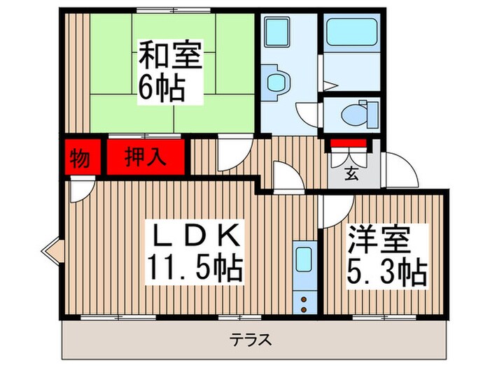 間取り図 パークハイツＢ