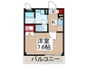 アンプル－ルフェ－ル本川越 1Kの間取り