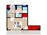 アンプル－ルフェ－ル本川越 1Kの間取り