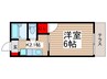 シテイハイツ大草 1Kの間取り