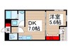 仮）スイートテラス 1DKの間取り