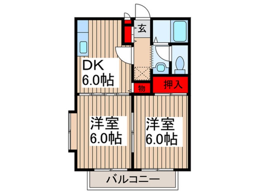 間取図 サンヴェ－ルⅡ
