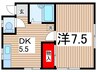 ホームズ大久保 1DKの間取り
