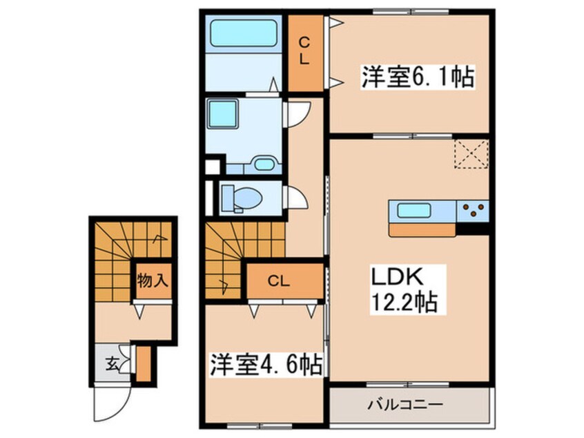 間取図 くるみC