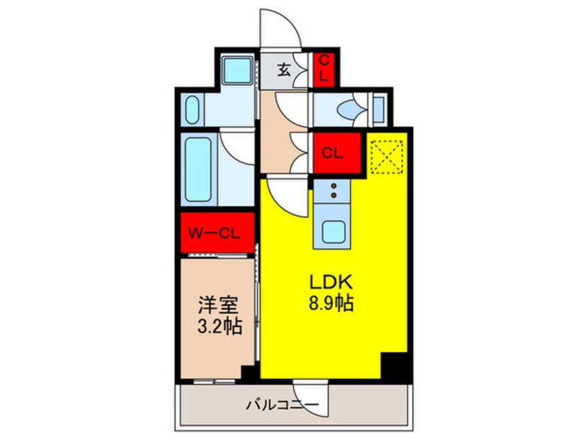 間取図 ﾋﾞｴﾗｺｰﾄ日本橋久松町