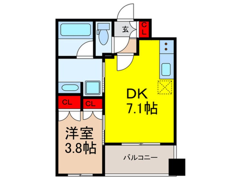 間取図 ﾋﾞｴﾗｺｰﾄ日本橋久松町