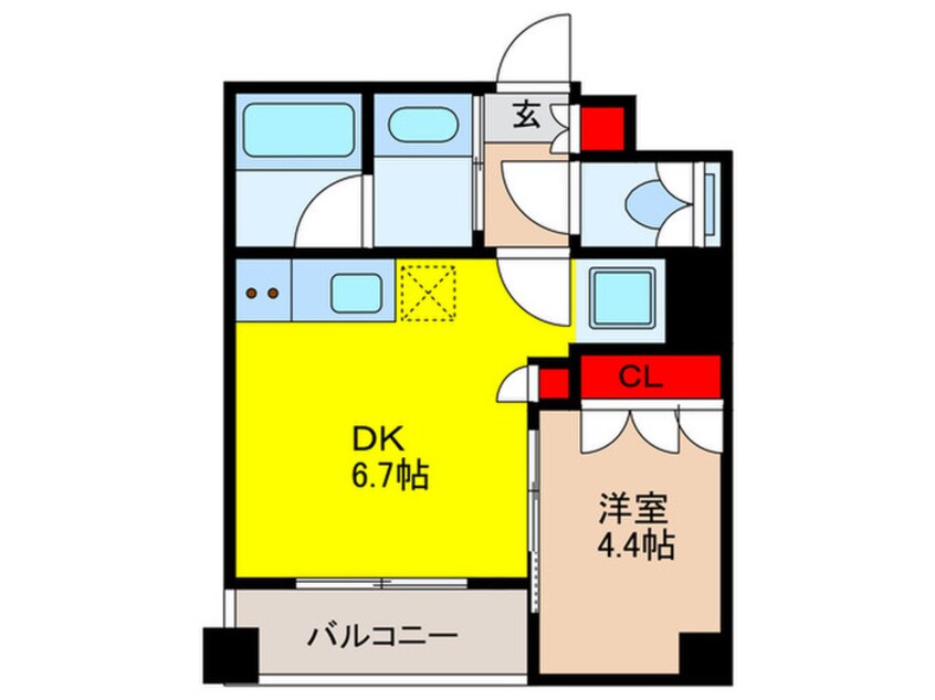 間取図 ﾋﾞｴﾗｺｰﾄ日本橋久松町