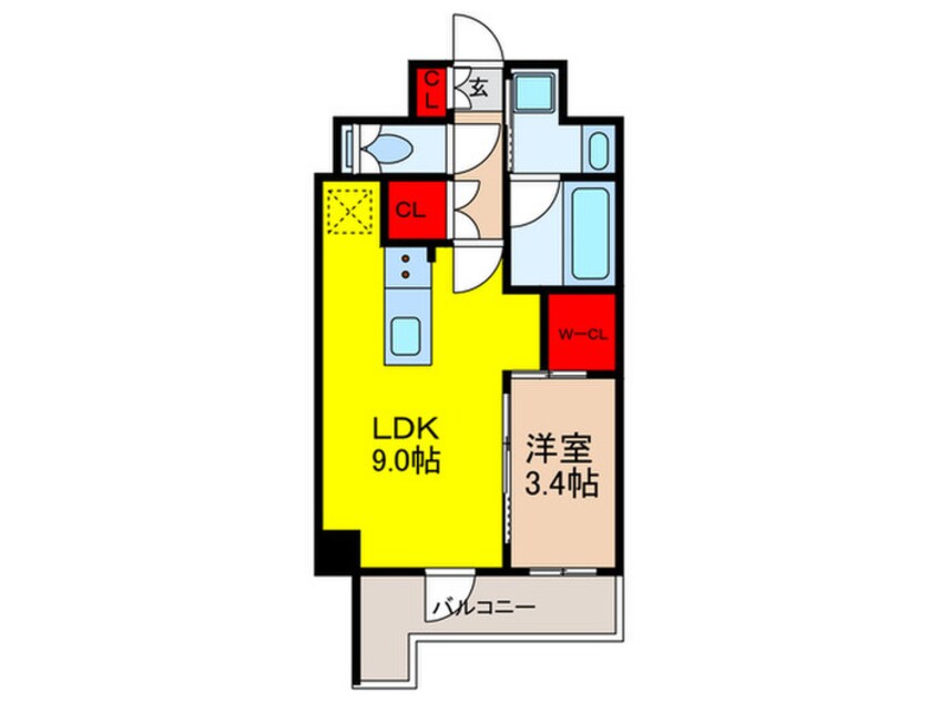 間取図 ﾋﾞｴﾗｺｰﾄ日本橋久松町