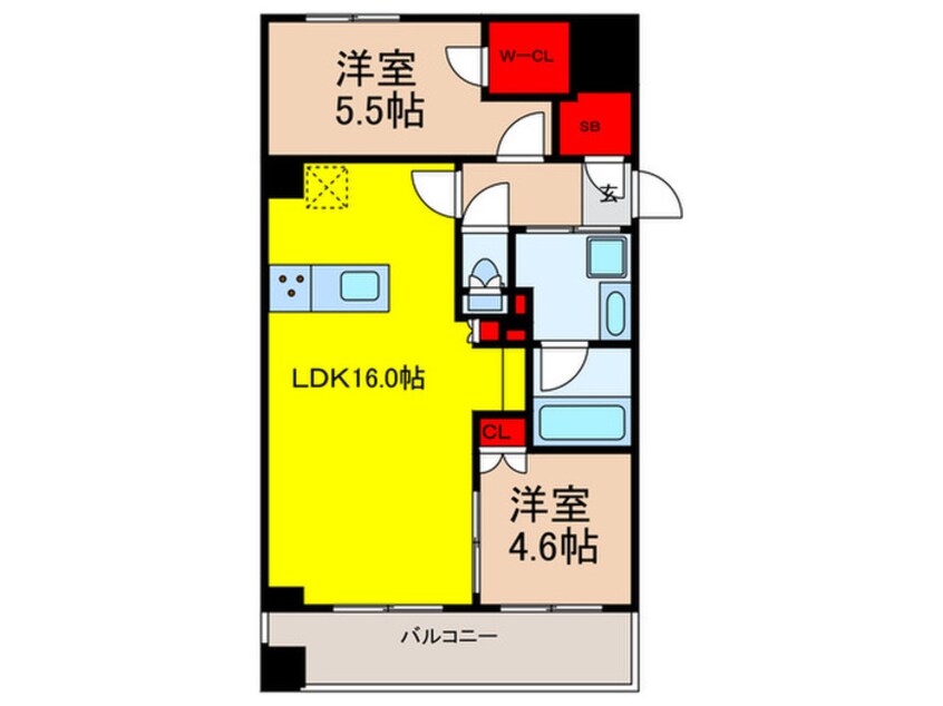 間取図 ﾋﾞｴﾗｺｰﾄ日本橋久松町