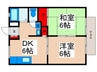 コ－ポ舞浜 2DKの間取り