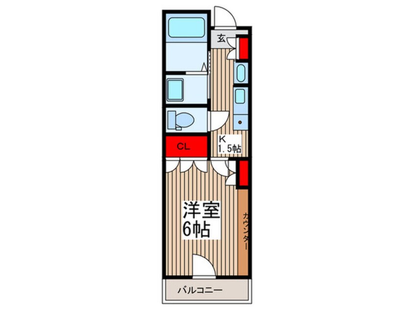 間取図 BaumRoom東川口