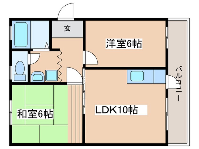 間取図 渋沢小田急ハイツ５号棟(206)