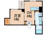 プライムハイツ 1DKの間取り