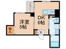 プライムハイツ 1DKの間取り