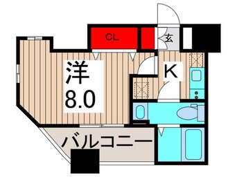 間取図 クレストタップ綾瀬（802）