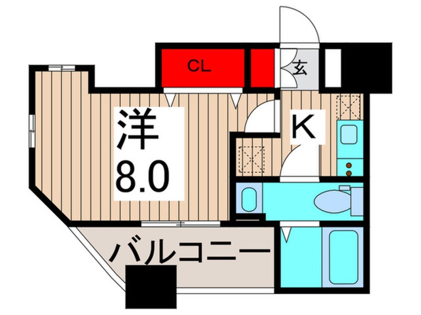 間取図 クレストタップ綾瀬（802）