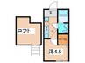 アンダンテ鶴ヶ峰 1Kの間取り