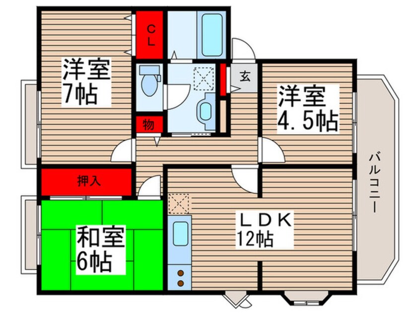 間取図 サンビレッジ船橋Ｉ