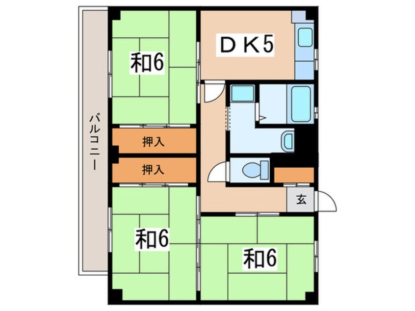 間取図 ビレッジハウス善部４号棟