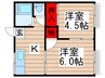 谷口コーポ 2Kの間取り