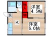 谷口コーポ 2Kの間取り